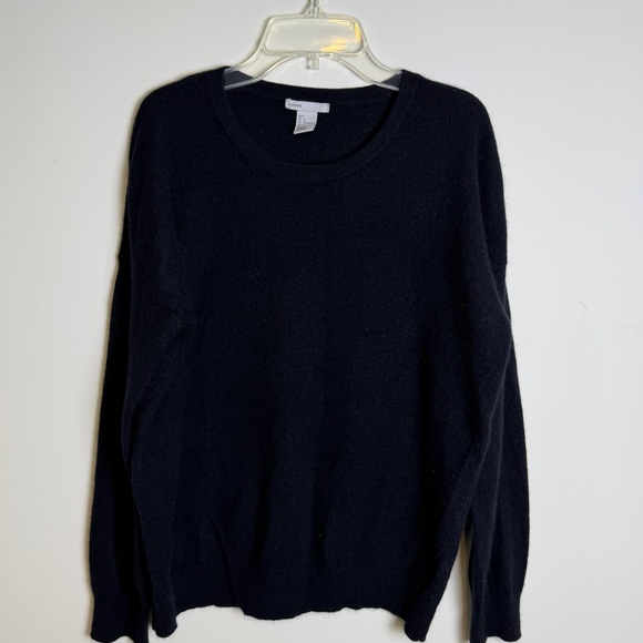 H&M Sweaters - H&M CASHMERE Classic Crewneck Sweater, Black | Sz LG